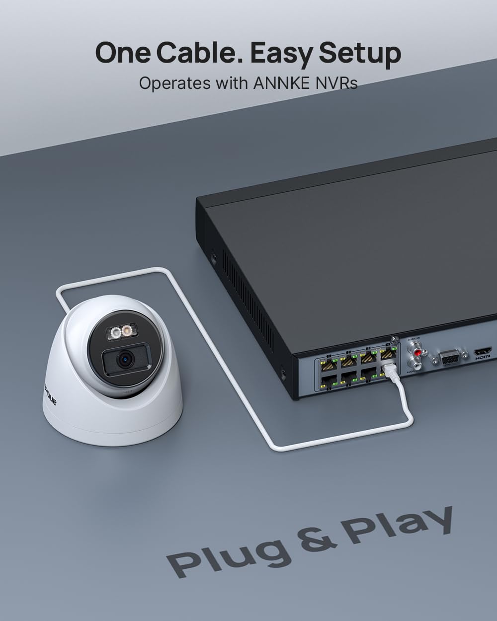 ANNKE Zestaw kamer bezpieczeństwa 12MP, 8-kanałowy NVR H.265+ z HDD 2TB