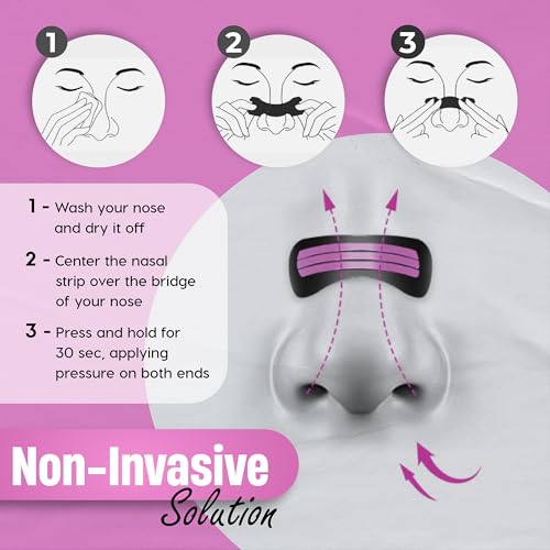 ZZSLEEP Pink Nasal Strips (30 Strips) – Extra-Strength for Better Sleep, Snoring Relief & Breathing – Ideal for Sports, Exercise & Nighttime – Skin-Friendly, Nasal Congestion Relief, Nose Tape - Thumbnail 5