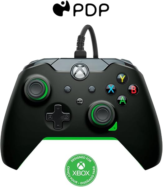 Pdp Filaire Manette Neon Noir pour Xbox Series X|S, Gamepad, Filaire Video Game Manette, Gaming Manette, Xbox One, Licence Officiel - Xbox Series X - 1