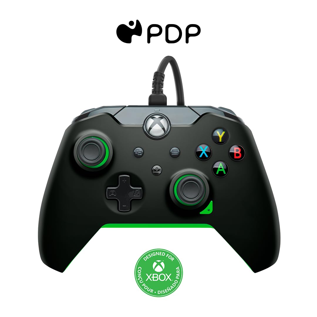 PDP Wired Xbox Gaming Controller, Neon Black