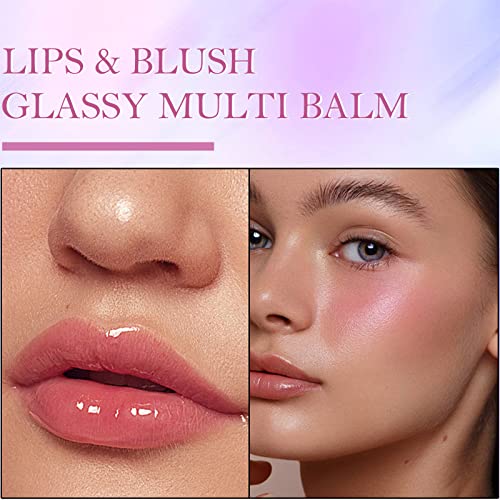 Erinde Moisturizing Blush, Color Changing Rouge Blusher For Cheeks And Lips Balm, Multi-Use Cream Liquid Blush, Waterproof Blush Gel For Cheeks & Lips Gloss, Glossy Shiny Finish Blush Makeup #TOP1