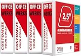 Performore 3 Ring Binder, Professional Angle D Ring 2.5 Inch, Presentation Folder for Standard Pages 8.5 x 11 with Pockets, Crystal Clear View White (4 Pack) - Ideal for Office Supplies