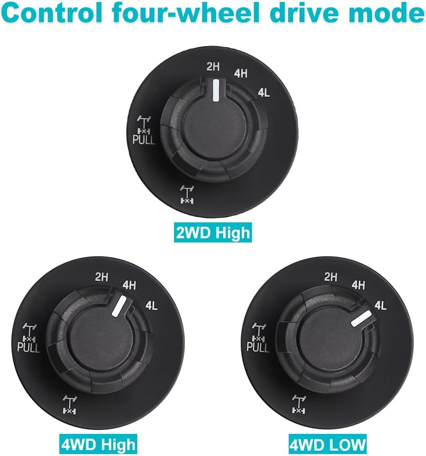 WMPHE 4WD Switch 4x4 E-Locker Override Control Switch Knob Compatible with 2009-2014 Ford F150 Replacement for AL3Z-14B166-BA AL3Z14B166BA 4 Wheel Drive