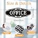 The Office Door Sign for Home and Business，Self-Adhesive Waterproof and Fade-Resistant Modern Office Sign Sticker for House，Business，Door, Window Black