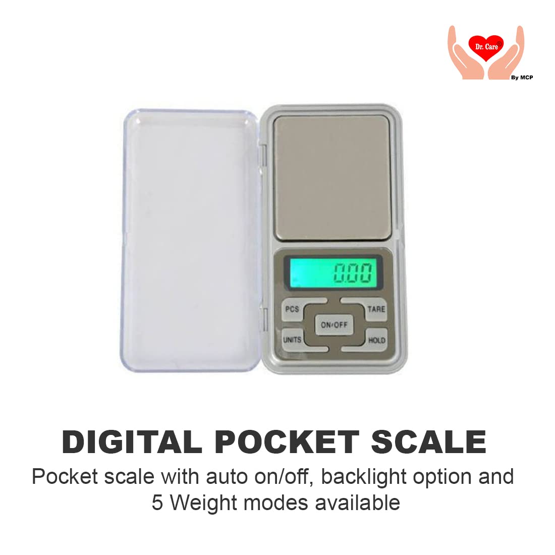 Dr. Care Digital Jewellery Scale – Ultra-Accurate Electronic Weighing Machine for Gold, Silver & Jewellery – 0.01g to 200g Capacity, Compact Design for Shops & Professionals (Silver) - Image 4 thumbnail