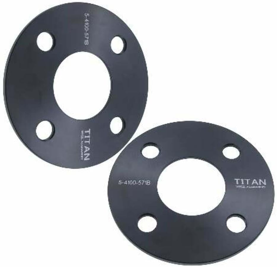 5mm 4x100 Hubcentric Wheel Spacers - Wider Stance, Increased Clearance, Fits Audi Fits BMW Fits VW - 5mm, 4x100, 57.1mm Hub, Pair of 2 - Black