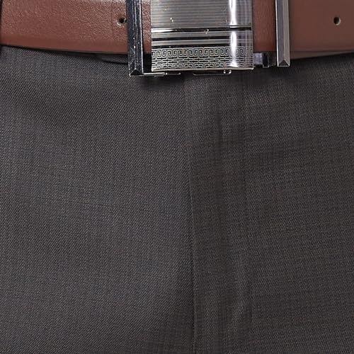 Image of Raymond Slim Fit Poly Viscose Blend Structure Pattern Flat Front Formal Trouser