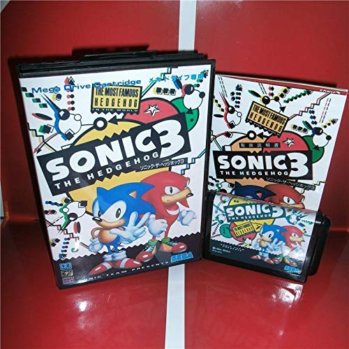 Sonic the Hedgehog 3 Japan Cover with box and manual for Sega MegaDrive Genesis Video Game Console 16 bit MD card - Sega Genesis Collection ,classics ,Games For NES for Genesis