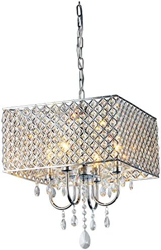Whse of Tiffany RL5623 Royal Crystal Chandelier, 17" L x 17" W x 9" H