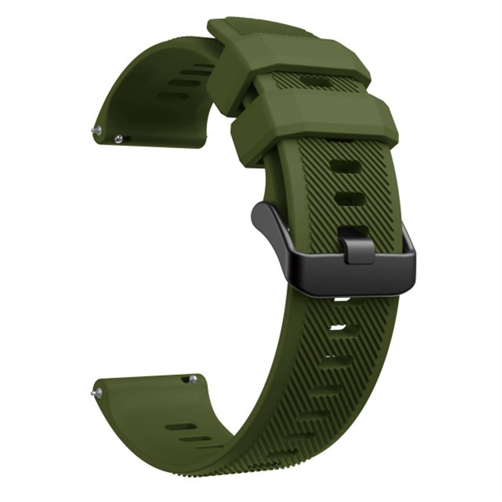 ONECMN Sport Silicone Watch Band Strap For Garmin VENU 2,Forerunner745,Vivoactive 4,Fenix Chronos, Replacement 22mm Wristband (Color : Army green, Size : Garmin Active)