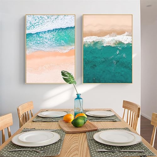 Tableau sur Toile Océan pour salon moderne et déco scandinave