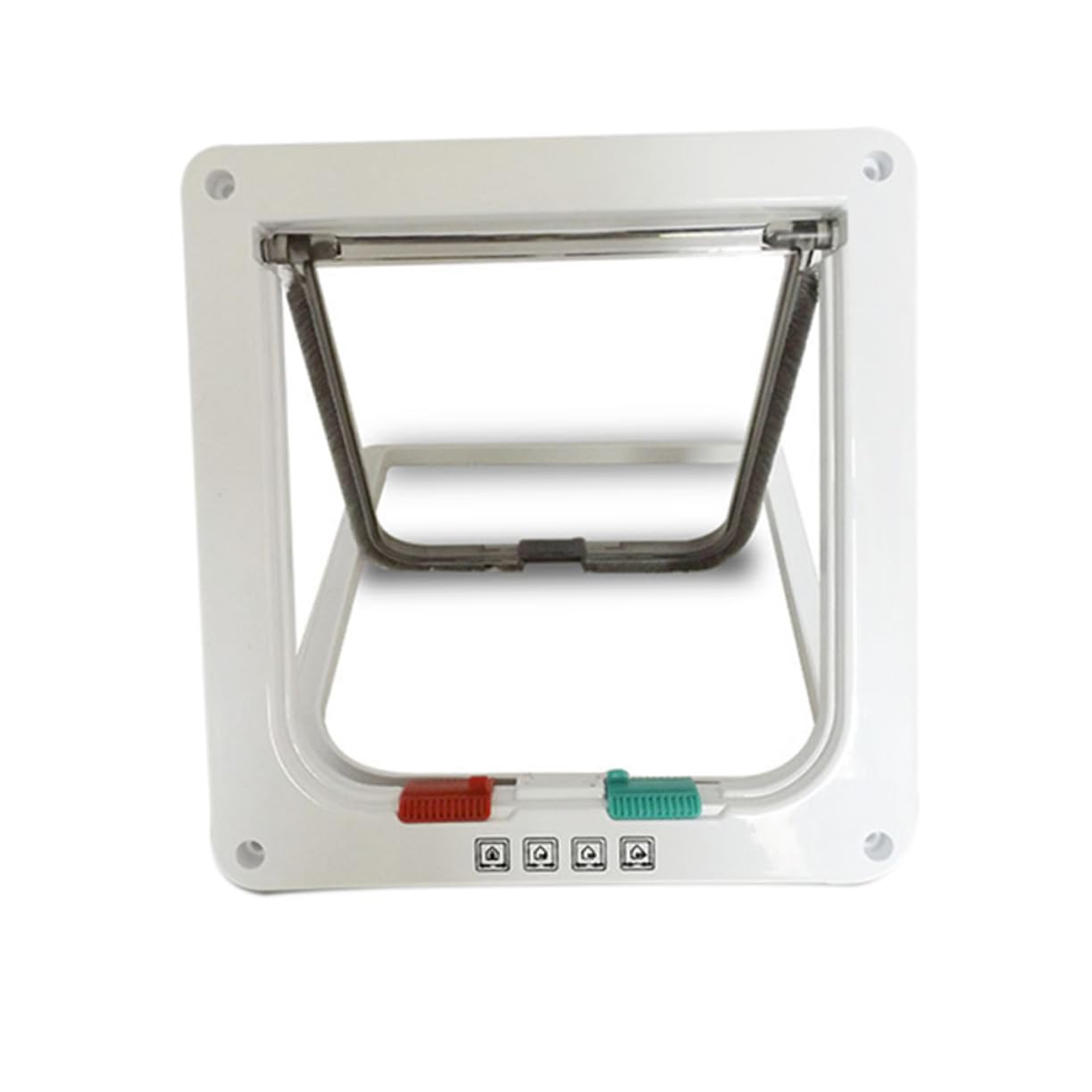 NOLITOY Secure Pet Door Flap 2-Way Locking Telescopic Frame for 1.25-1.75 Door Thickness