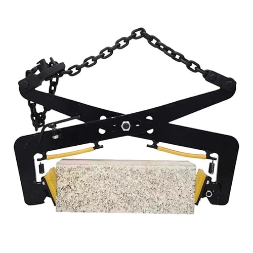 Granite lifting fixture with adjustable stone, wood, and concrete blocks