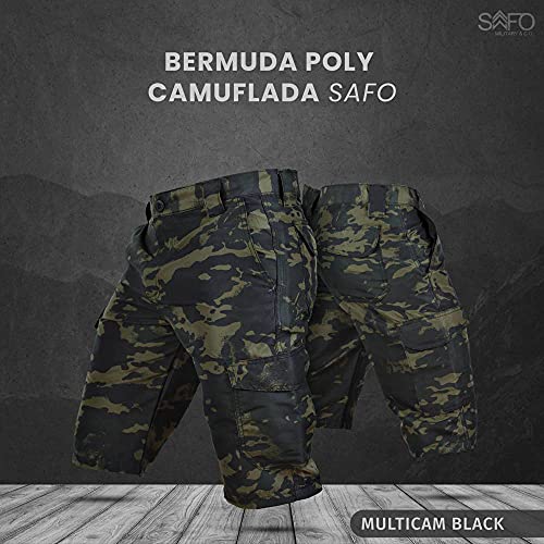 Bermuda Trekking Polyripstop 6Bolsos Militar Camuflada Extra Cor:Colorido;Tamanho:52