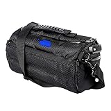 Cali Crusher 100% Smell Proof Duffle Bag w/Combo Lock (Black/Blue, 12')
