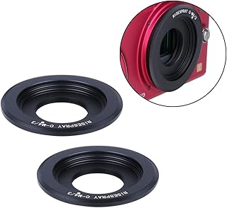 Wixine 2Pcs C-M4/3 Black Magic C Mount TV Lens to BMPCC Adapter MFT Micro 4/3 Camera