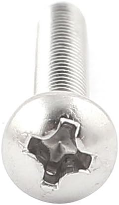 Miniatura 2 de uxcell 50 tornillos de máquina de pernos de cabeza Phillips de acero inoxidable UNC 6 # -32