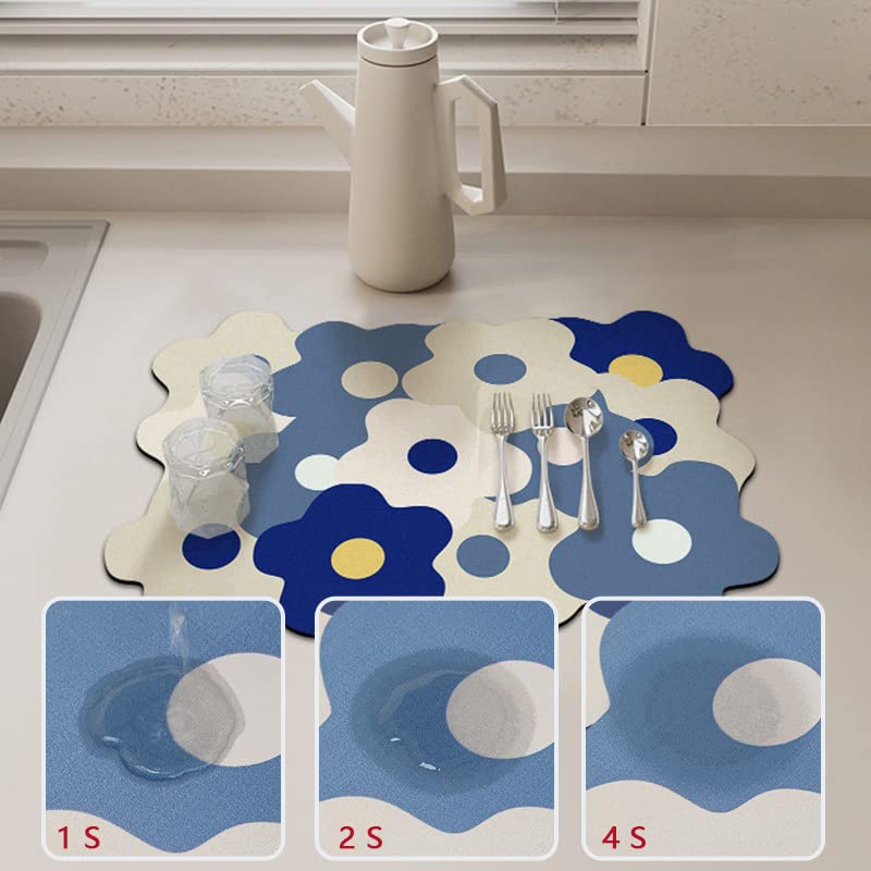 Chickwin Tapis Egouttoir Vaisselle Plan De Travail,Tapis Vaisselle