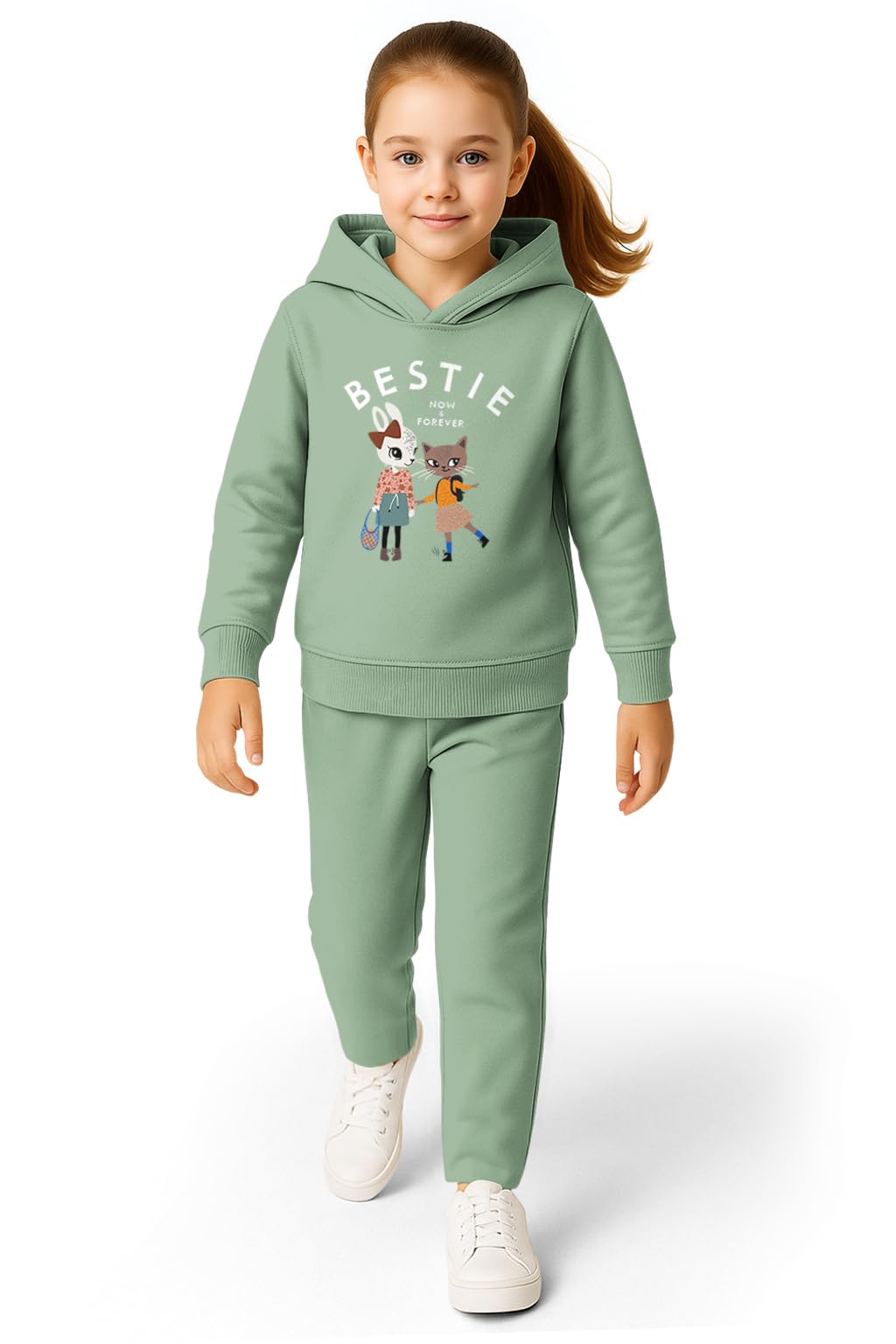 HELLCAT Trendy Co-ords With Hoodie Sweatshirt and Trackpant Clothing Set for Girls.