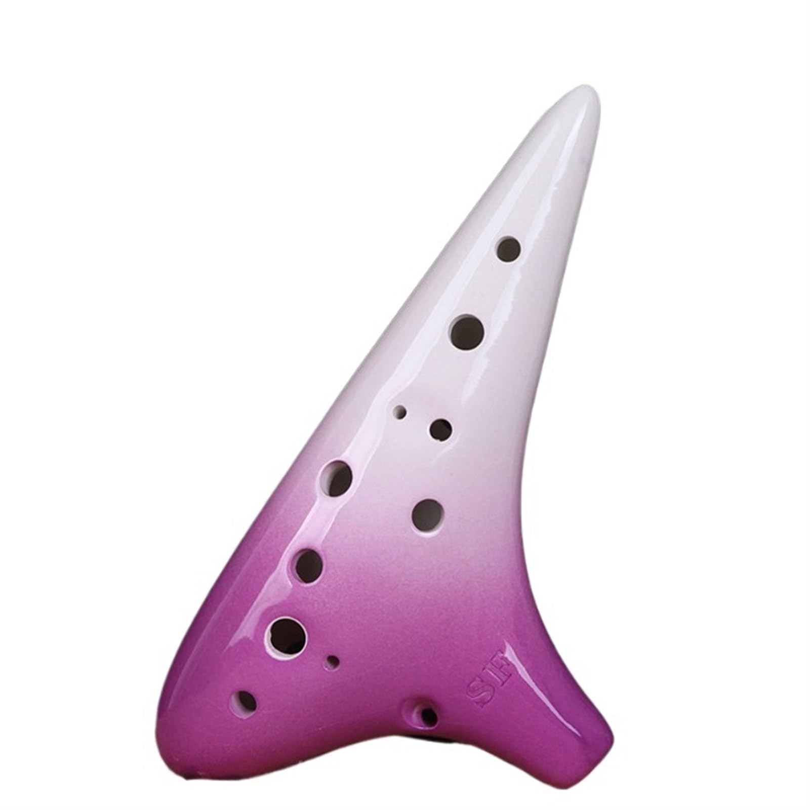 Ocarina principianti Ocarina In Ceramica A 12 Fori SF Strumento Per Principianti Professionale Con Tonalità Alta In F A 12 Fori(Purple)