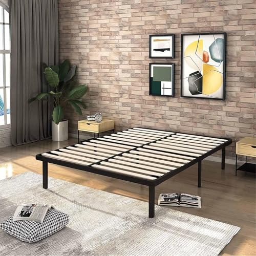 IZTOSS Sommier 140x190cm Sommiers à Lattes avec 7 Pieds pour Adulte - Cadre de Lit 140x190 avec...