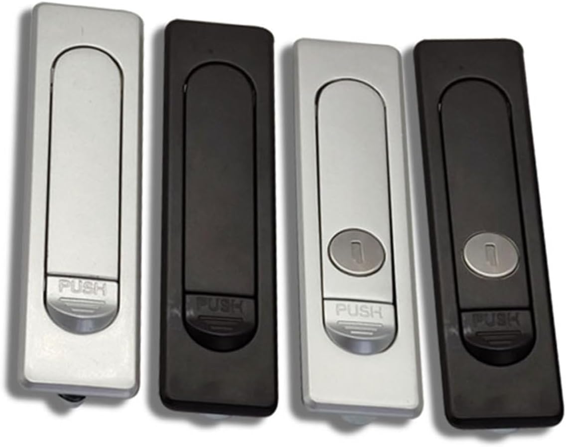 Metal Swing Handle Flat Plane Cinet Lock Industrial Push Button Latch for Subway Door 1Pcs