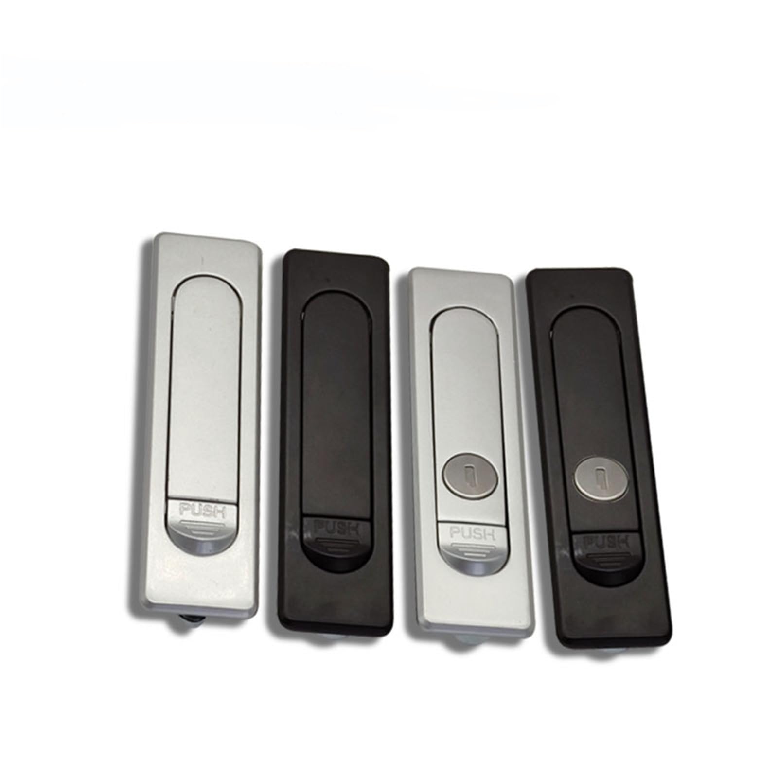 WPOIYHGBY Metal Swing Handle Flat Plane Cinet Lock Industrial Push Button Latch for Subway Door 1Pcs