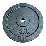 Chase Fitness Cast Iron Weight Plates, 1.25kg - 20kg, 1-Inch Hole, for Barbell and Dumbbell Training (15KG X 1)