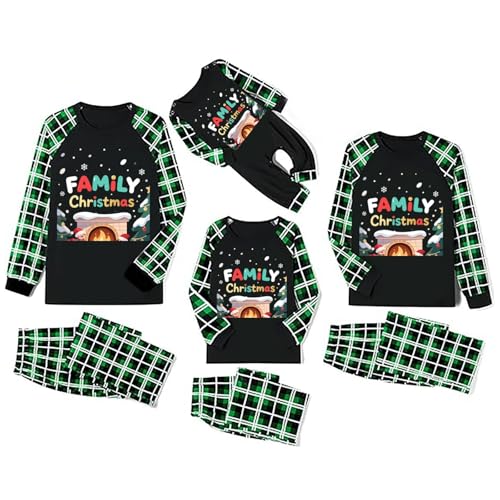 Pijama familiar a juego para parejas, diseño gráfico moderno de ciervos de Feliz Navidad, pijamas familiares cómodos, pijamas para mujer, pijamas de Navidad para la familia, conjuntos a juego de