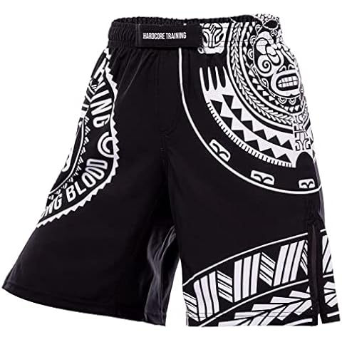 Hardcore Training Ta Moko Black Kids Boxing Shorts MMA BJJ Fitness Running Workout Exercise Sport Clothing Cover