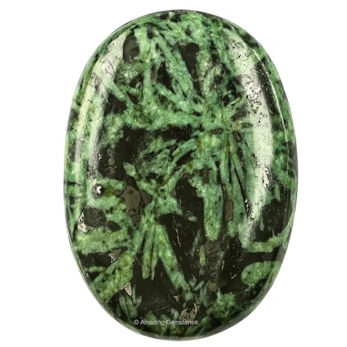 Amazing Gemstone Flower Stone Crystals and Healing Stones - Large Palm Stone Crystals Piedra - Crystal for Good Luck,Balanced Positive Energy,Meditation - Unique Stocking Stuffers and Birthday Gifts