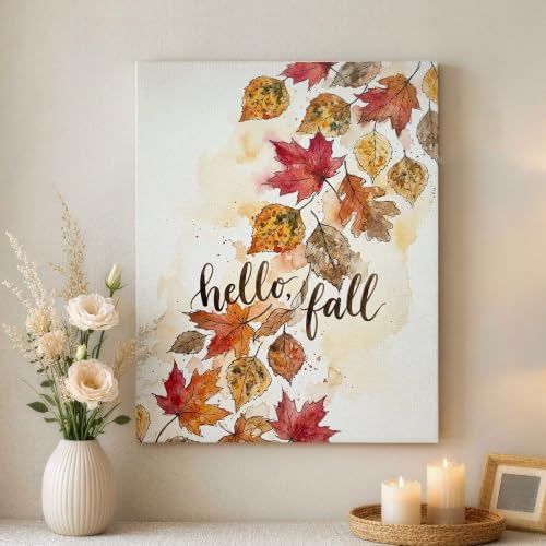 Lienzo de ramas de otoño de 40x50 cm que aporta un toque rústico y elegante