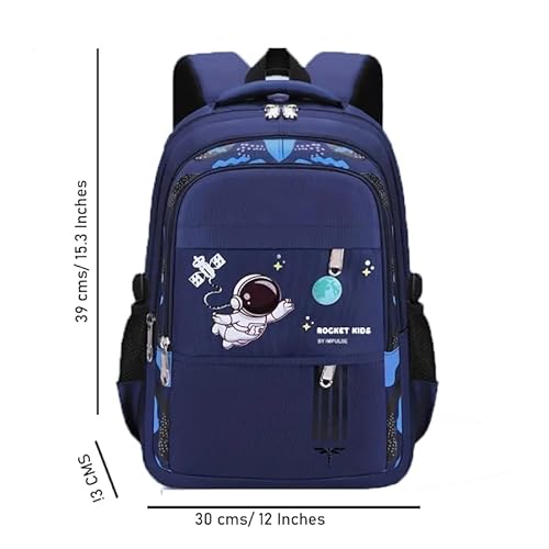 Impulse Astronaut 27L Unisex Stylish &Trendy Water Resistant Printed Bag, College Travel 5 Compartment Backpack, School Bag For Boys & Girls - Image 5