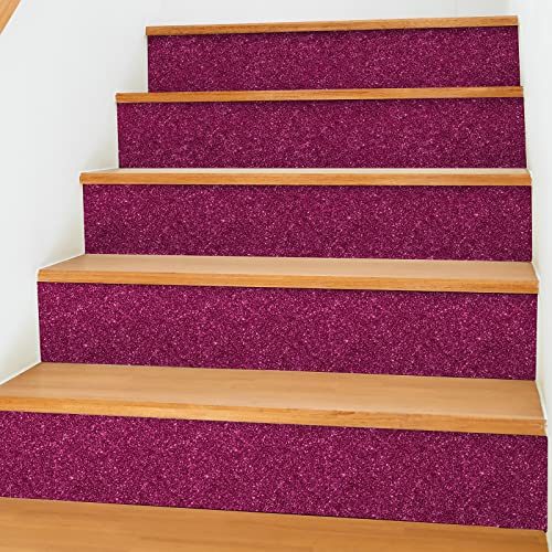 Chihut 15.7''X100'' Hot Pink Glitter Wallpaper Stick And Peel For Bedroom Walls Self Adhesive Removable Glitter Pink Contact Paper For Cabinets Decorative Sparkly Glitter Fabric Roll For Drawer Liners #TOP5