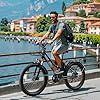 Asomtom Electric Bike for Adults E Bikes 350W Motor 36V 10Ah 20+ MPH 40 Miles Range City Commuter Ebike Removable Cells Battery 26'' X 3" Fat Tire E Bikes 7-Speed Black #2