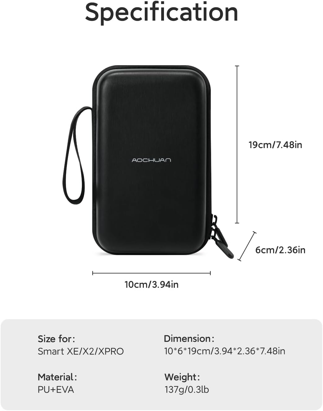 AOCHUAN B20 Storage Bag Specifications