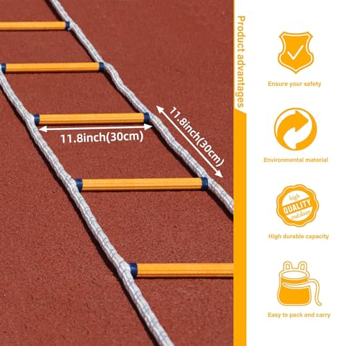 Atswzyzz BLACK ROPE LADDER Emergency Fire Escape Ladder,Flame Resistant Safety Rope Ladder thumb #5