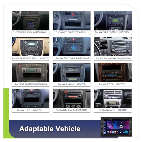 Autoradio Golf 4 Android 15 CAMECHO double Din écran tactile