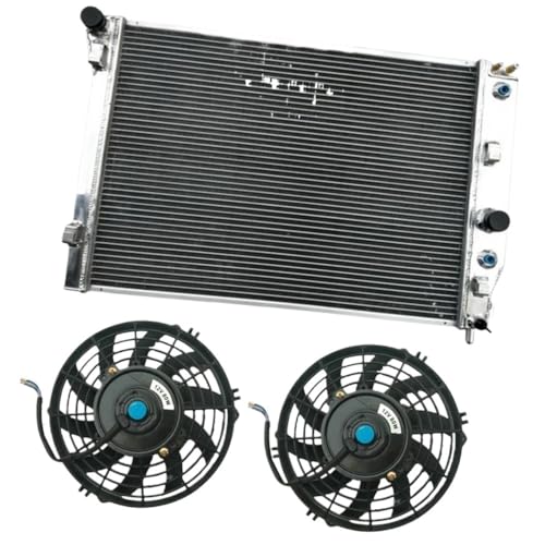Radiador de aluminio de 56mm con ventiladores para Corvette C5 5.7L V8 1997 a 2004 transmisión AT