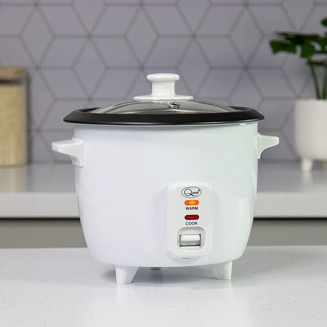 Quest 35530 0.8L Rice Cooker / Non-Stick Removable Bowl / Keep Warm Functionality / 350W / Includes Measuring Cup & Spatula