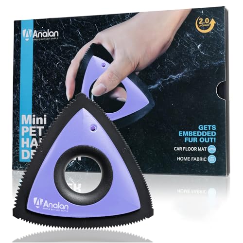 Image of Analan Mini Pet Hair Remover for Car Detailing Dog Hair Tool Brush(Purple)