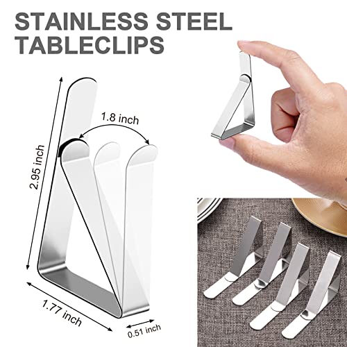 T-Antrix Tablecloth Clips 30 Packs Picnic Table Clips Flexible Stainless Steel Table Cloth Cover Clamps Table Cloth Holders Ideal For Picnics Marquees Weddings Graduation Party #TOP1