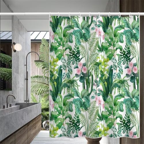 Rideau douche 200 x 220 cm polyester rideaux salle de bain avec crochets - 4