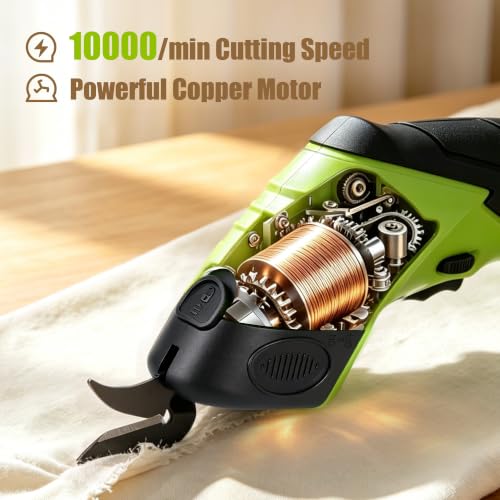 Yougfin 4.2V Cordless Electric Fabric Scissors with Case - image 2