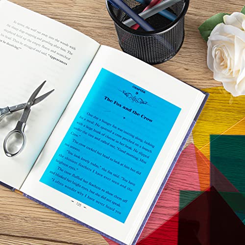 12 Pieces Colored Overlays Dyslexia Reading Strips, Dyslexia Tools For Kids, Dyslexia Reading Strips For Dyslexia Irlens, Adhd And Visual Stress (A5) #TOP4