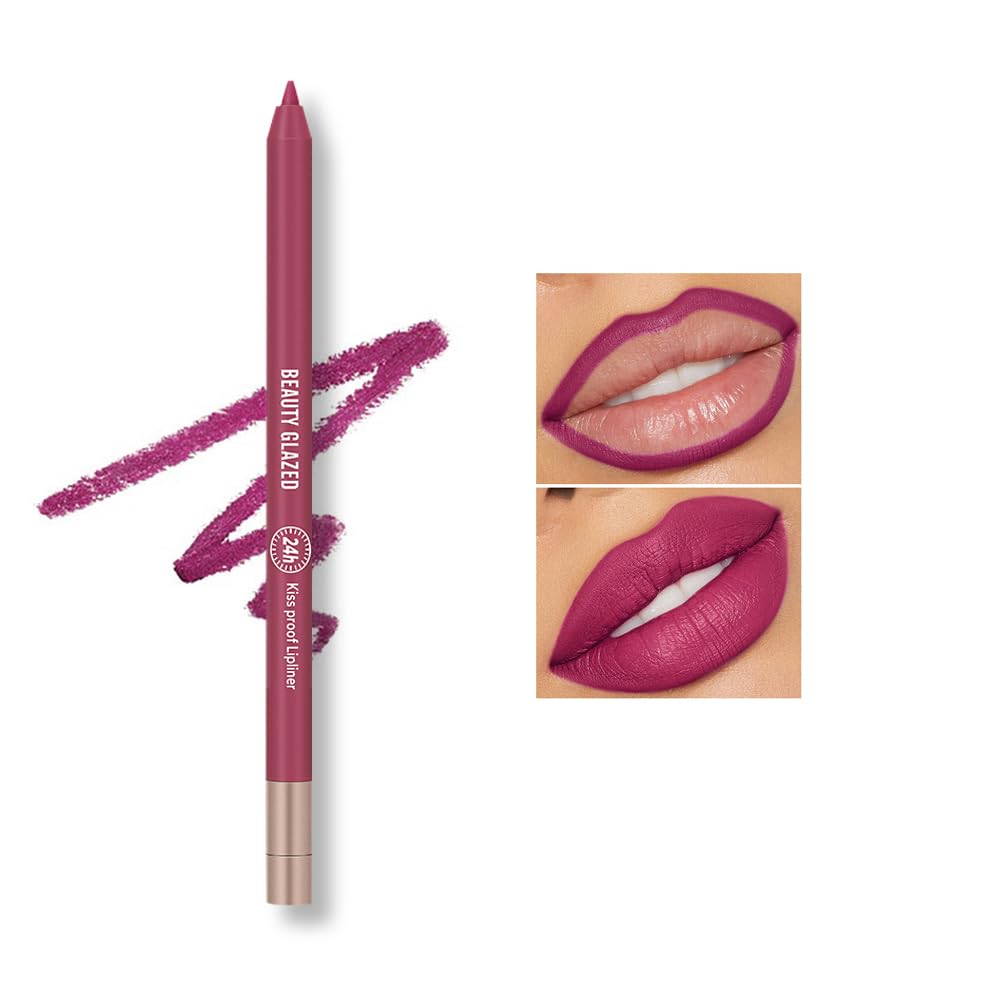 Ultra Fine Lip Liner Non-Stick Cup Not Fade Waterproof Velvety Nude Long-lasting Comestic Tool,Assorted Colors High Pigmented Matte Smooth Soft Pencils Natural Lip Makeup Lip Liners