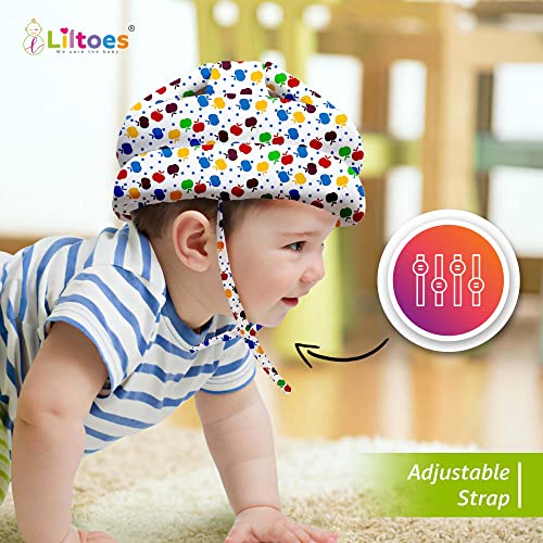 Image of LILTOES Baby Head Protector for Safety of Kids 6M to 3 Years- Baby Safety Helmet with Proper Air Ventilation & Corner Guard Protection (Apple)