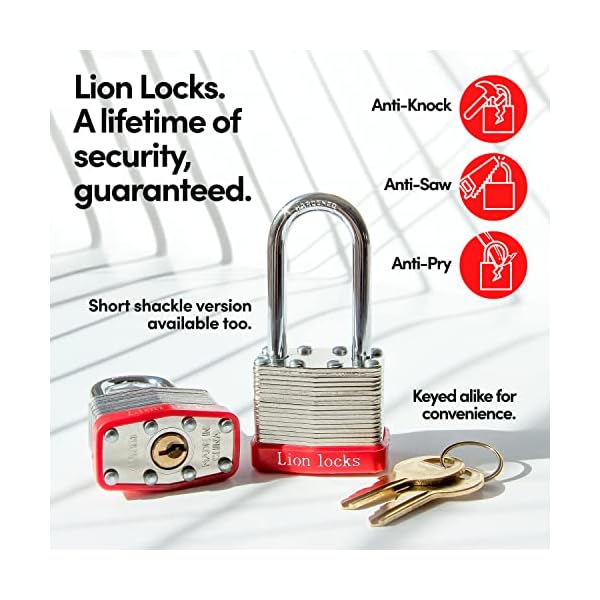 24 Keyed Alike Padlocks with 2" Long Shackle, 48 Keys - Padlocks for Outdoor Use, Locks with Keys, Hardened Steel Case, Pick Resistant Brass Pin Cylinder for Hasp Latch, Locker, Gate - Image 7