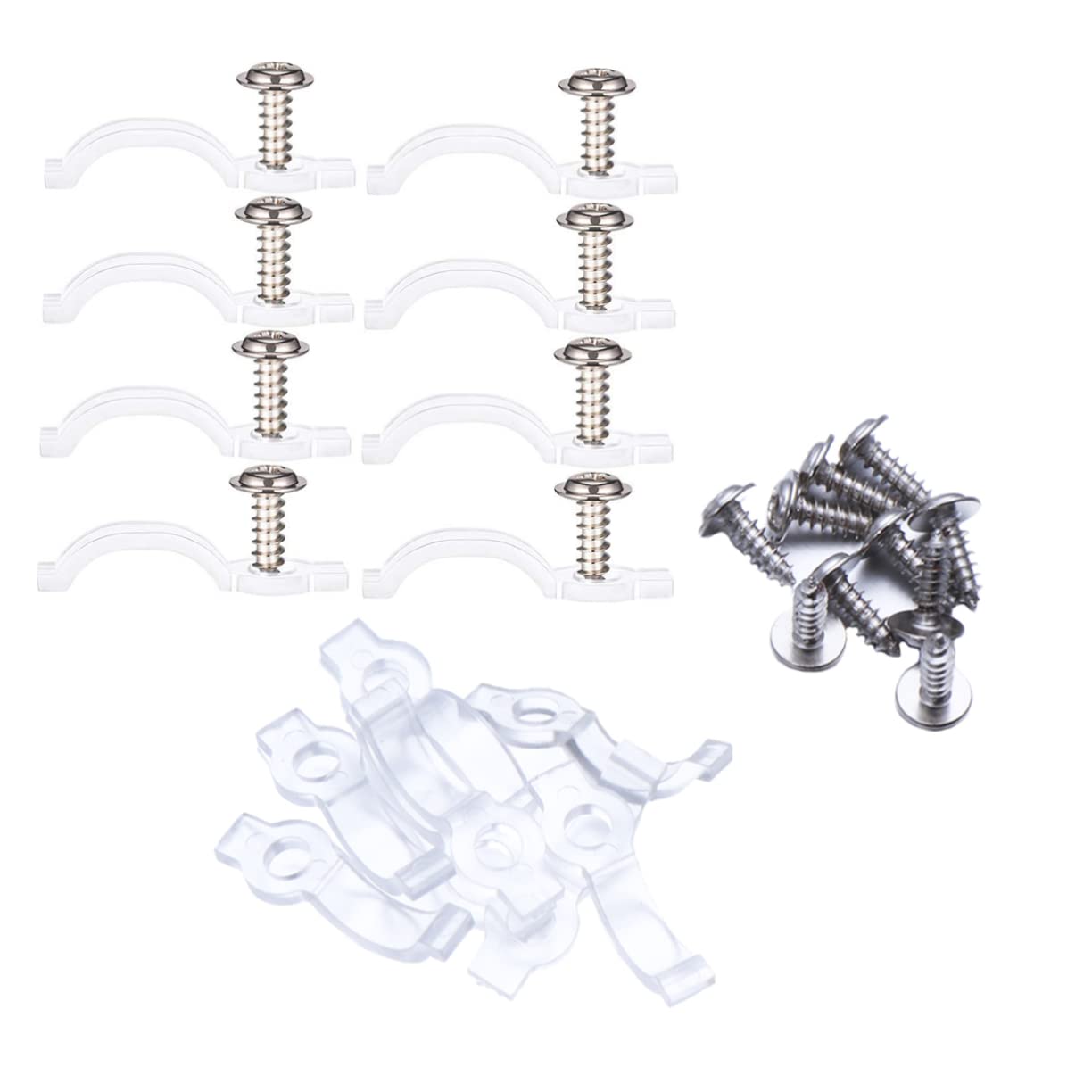 HOMSFOU 3 Set Di Staffe Di Montaggio Per Barre Luminose Clip Per Strisce Luminose Con Clip Di Fissaggio Su Un Lato Per Strisce Led 100 Pezzi * 3