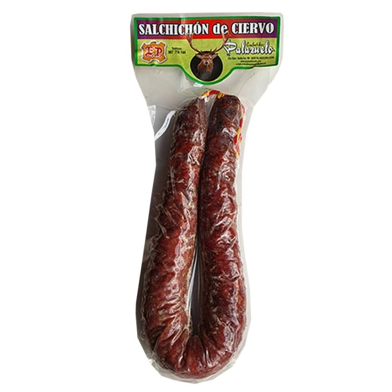 Salchichón de Ciervo Curado. Envasado al Vacío. Auténtico Salchichón de León Casero.